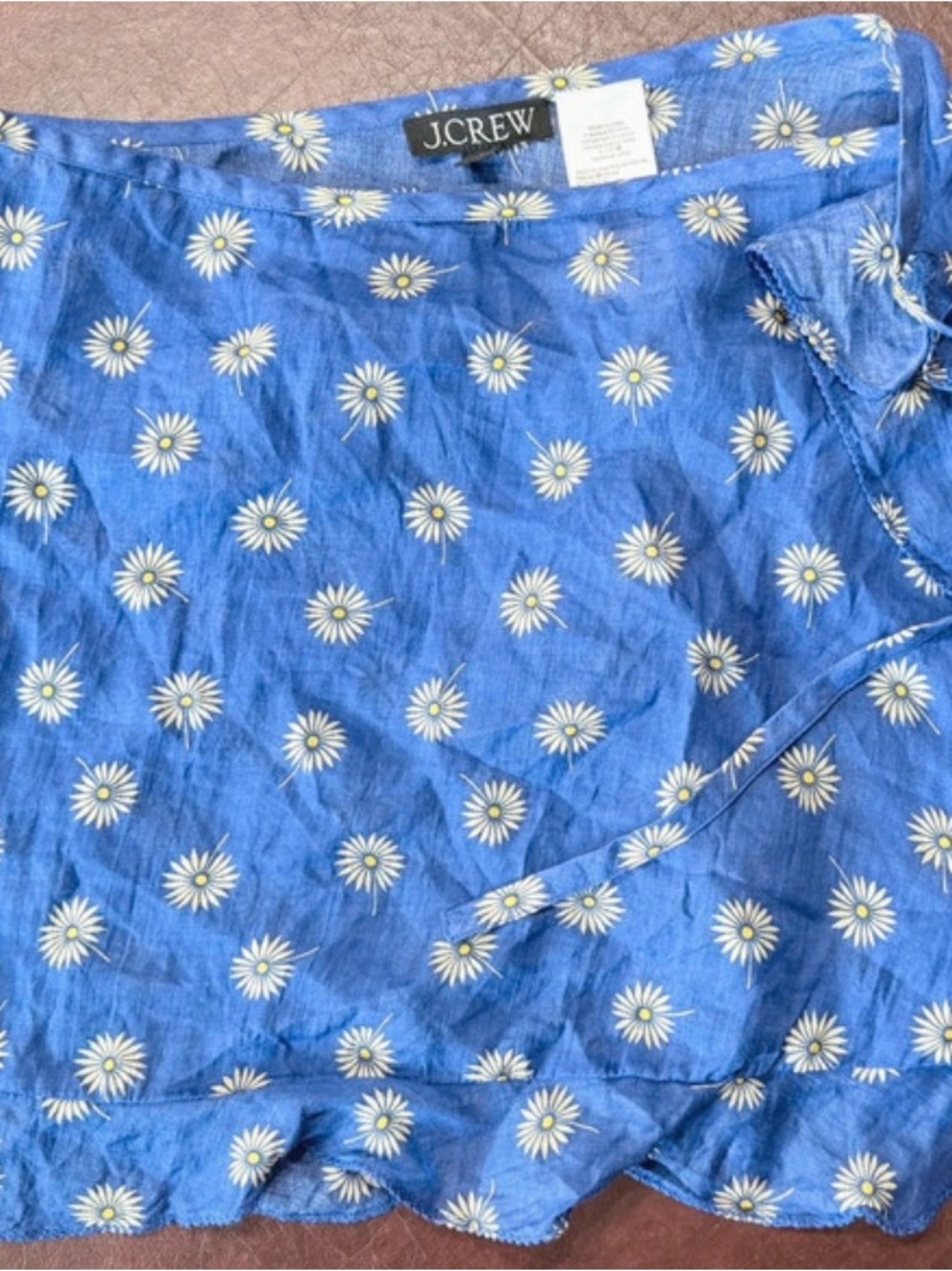 J. Crew coverup Blue Daisy-Print Women's miniskirt